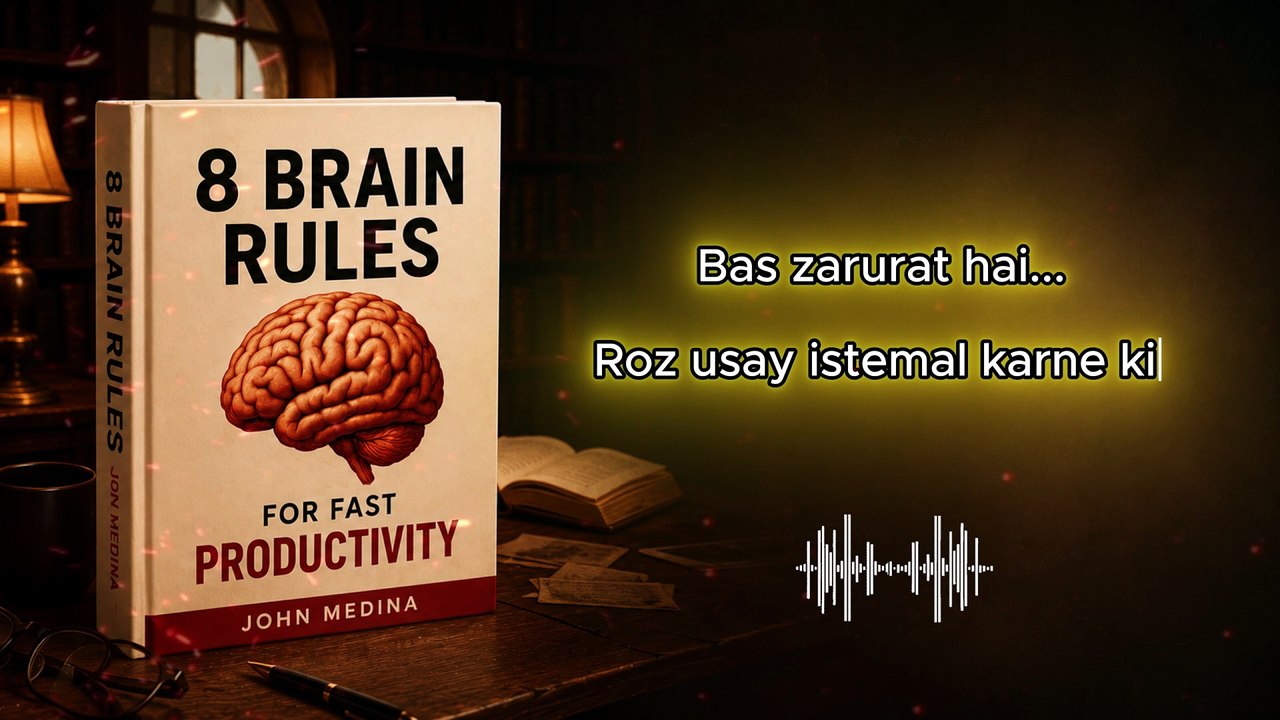 8 Brain Rules Book Summary in Hindi | Audiobook | 8 Brain Hacks to Boost Focus & Productivity
