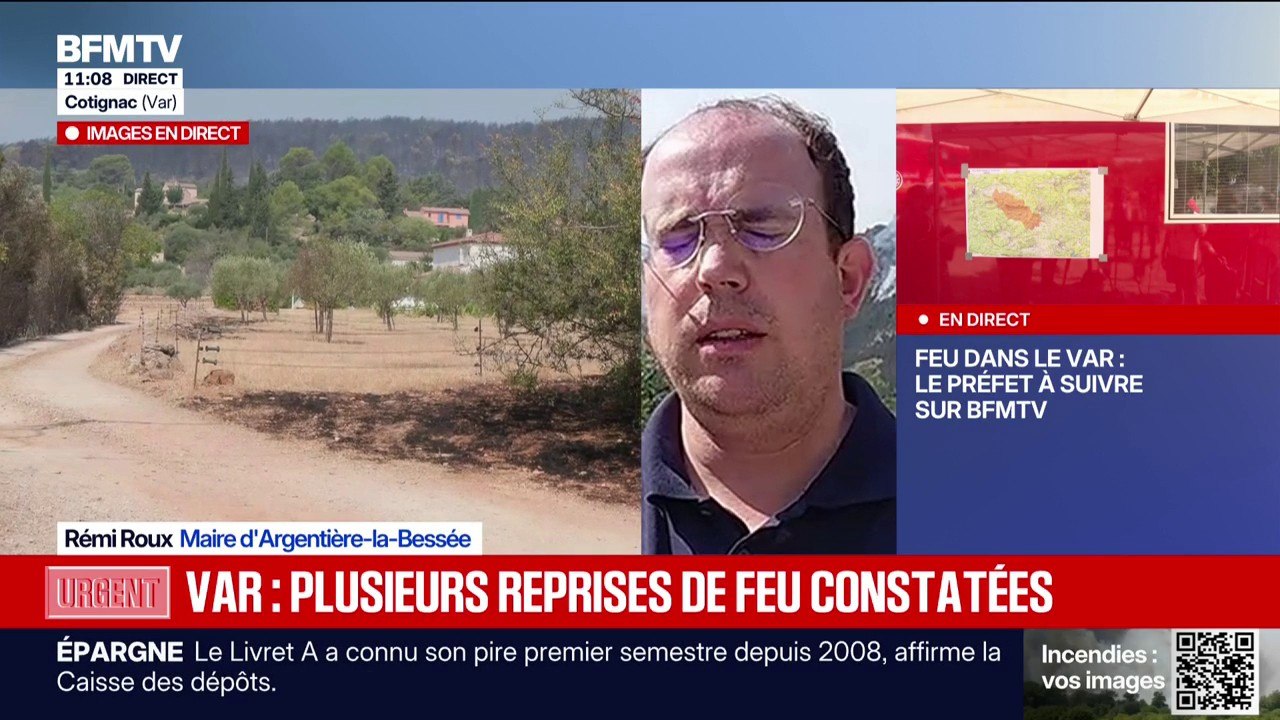 Incendie dans les Hautes-Alpes: "On est très inquiets sur l'évolution de ce feu", explique le maire de L'Argentière-la-Bessée