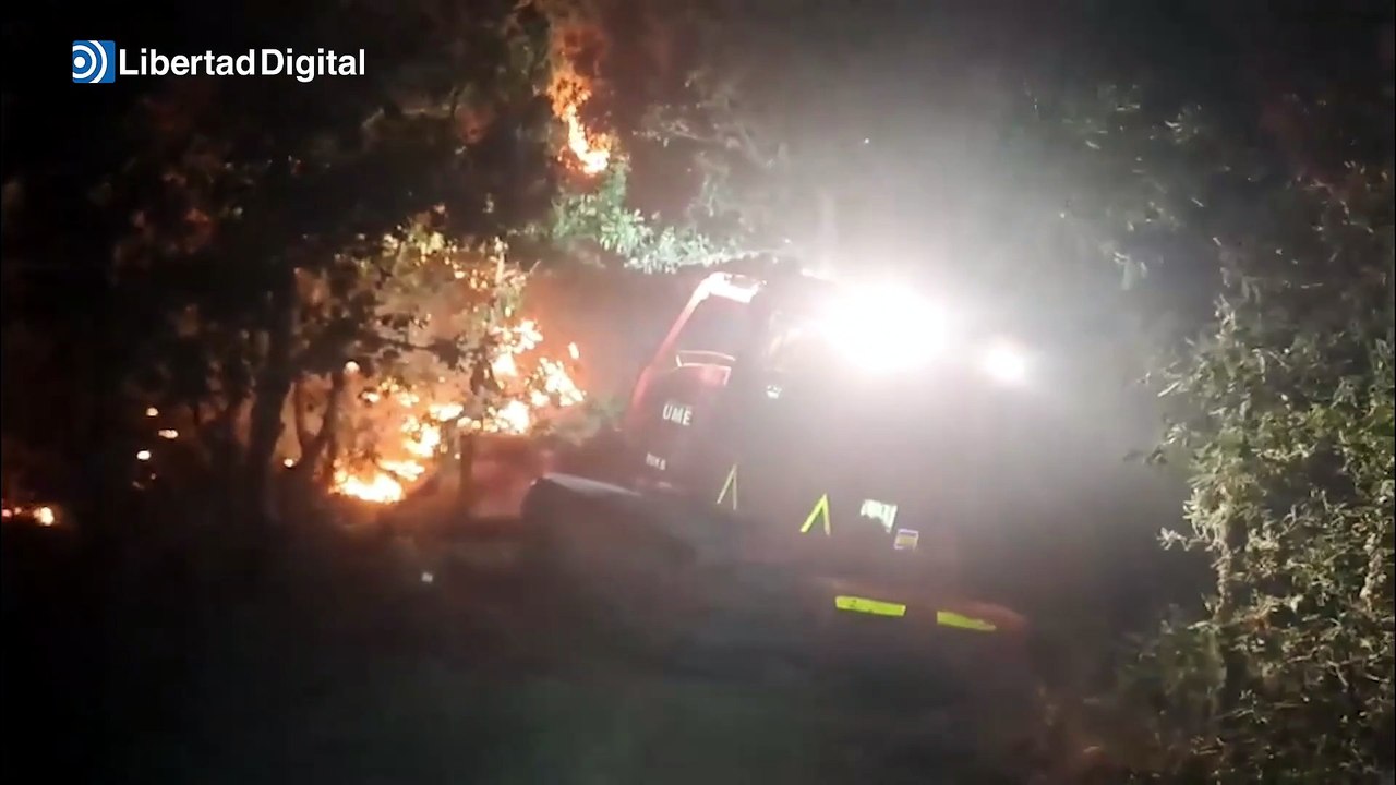 La UME trabaja a destajo para controlar el incendio de Selas, en Guadalajara