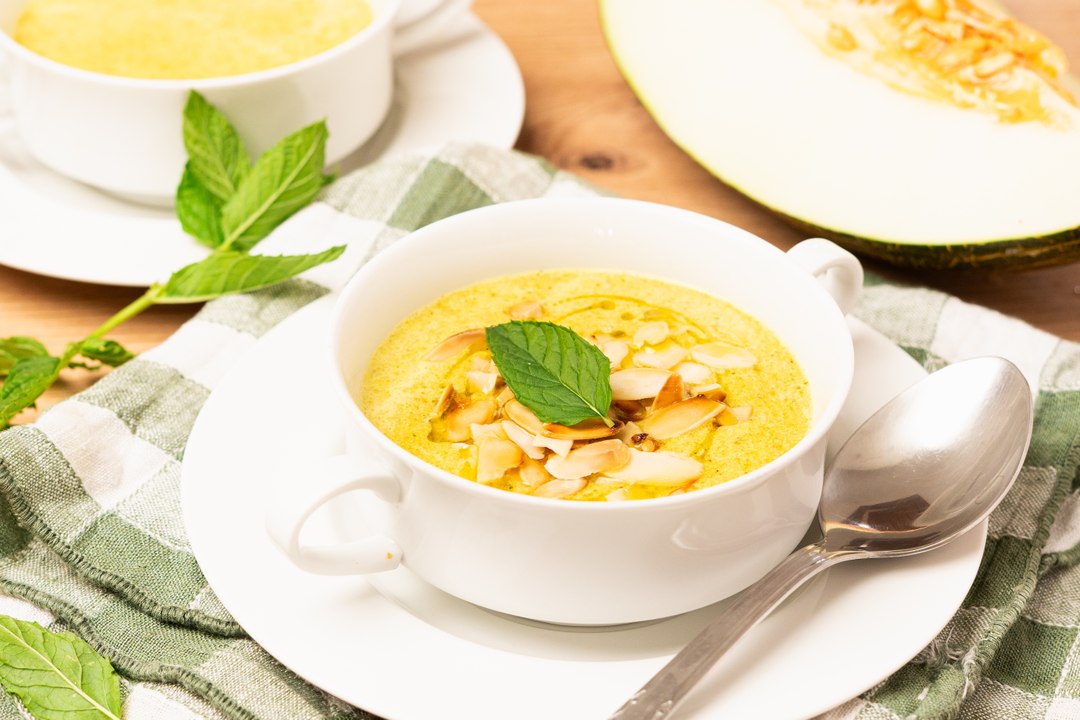 Sopa fría de melón y curry