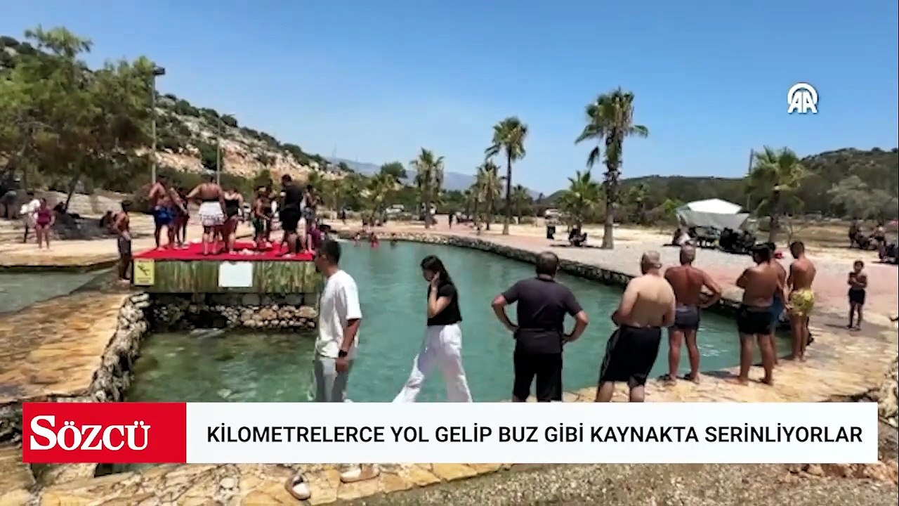 Kilometrelerce yol gelip buz gibi kaynakta serinliyorlar