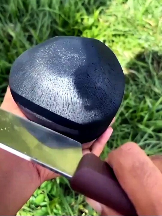 (ASMR/Oddly Satisfying): Slicing Mystery Wild Fruit with a Sharp Cleaver! ✨