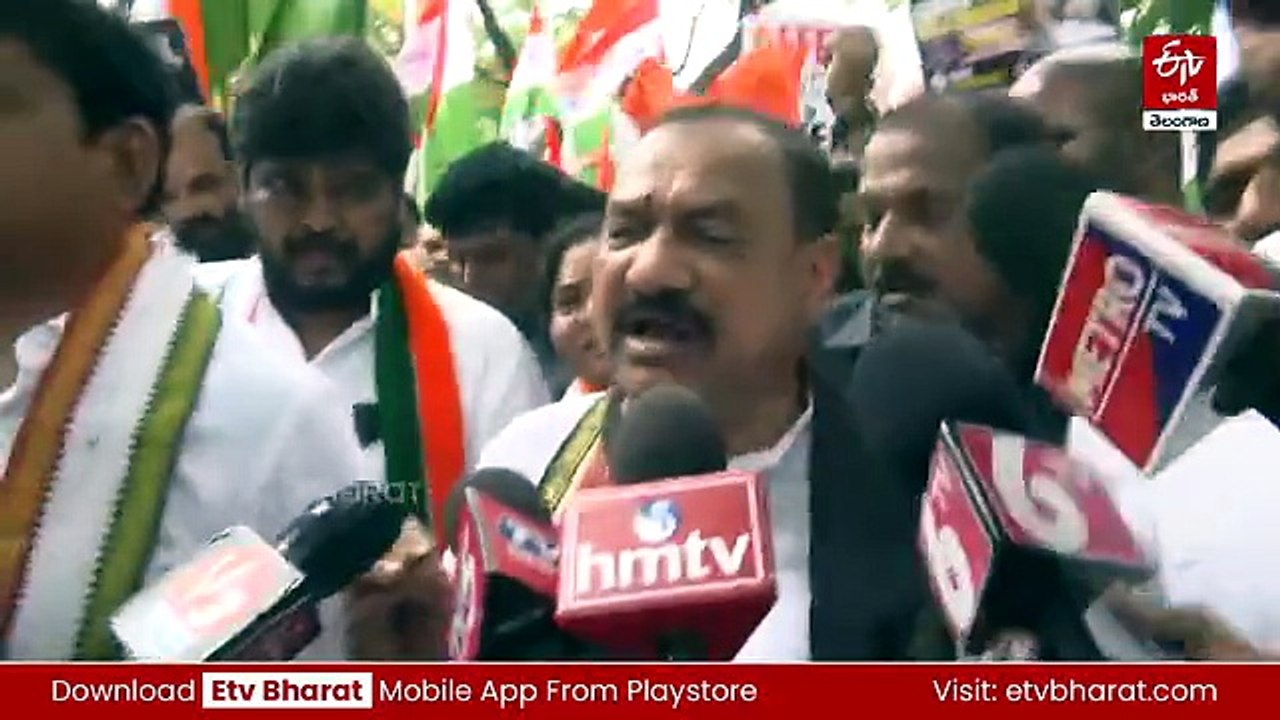 కాంగ్రెస్‌ చలో లోక్‌భవన్‌ ఉద్రిక్తం - పీసీసీ చీఫ్, మంత్రుల అరెస్ట్‌