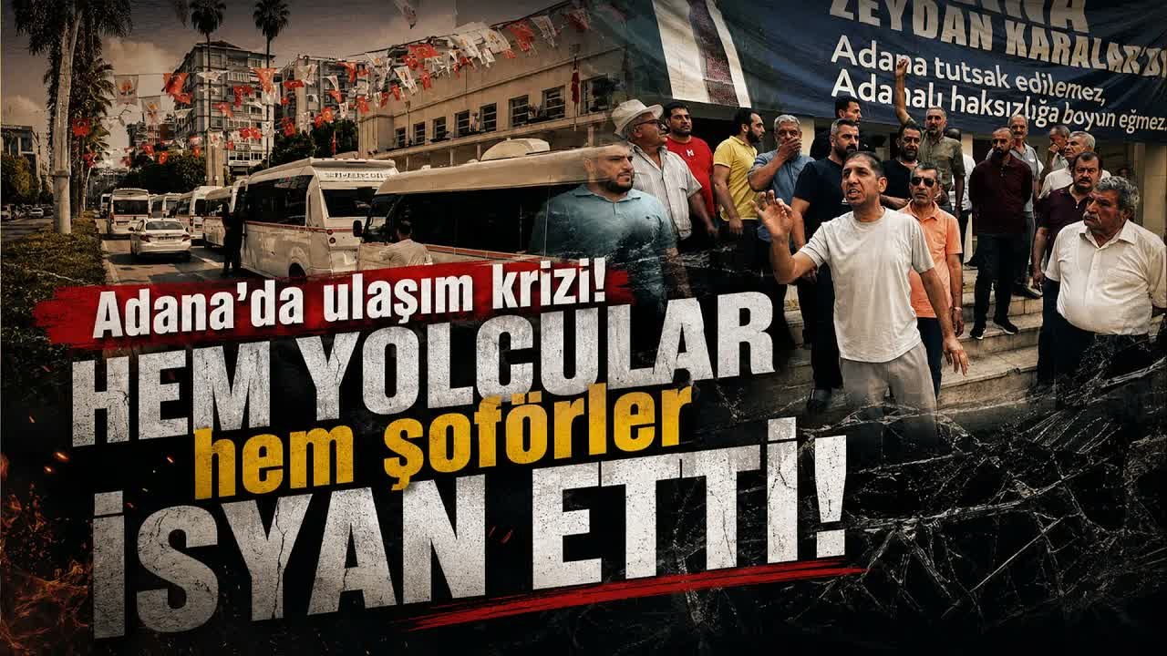 Adana'da Dolmuş Krizi Büyüyor! Şoförlerden Belediye Önünde Protesto