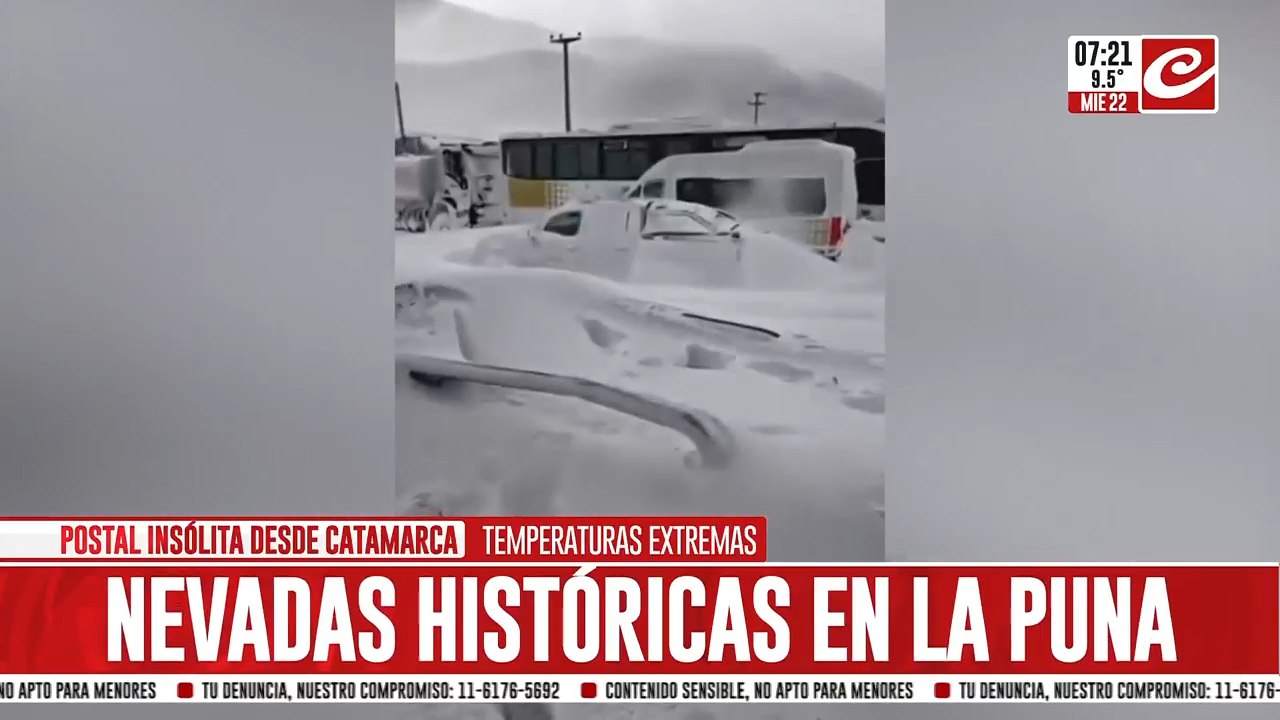 Impresionante temporal de nieve y temperaturas extremas en Catamarca