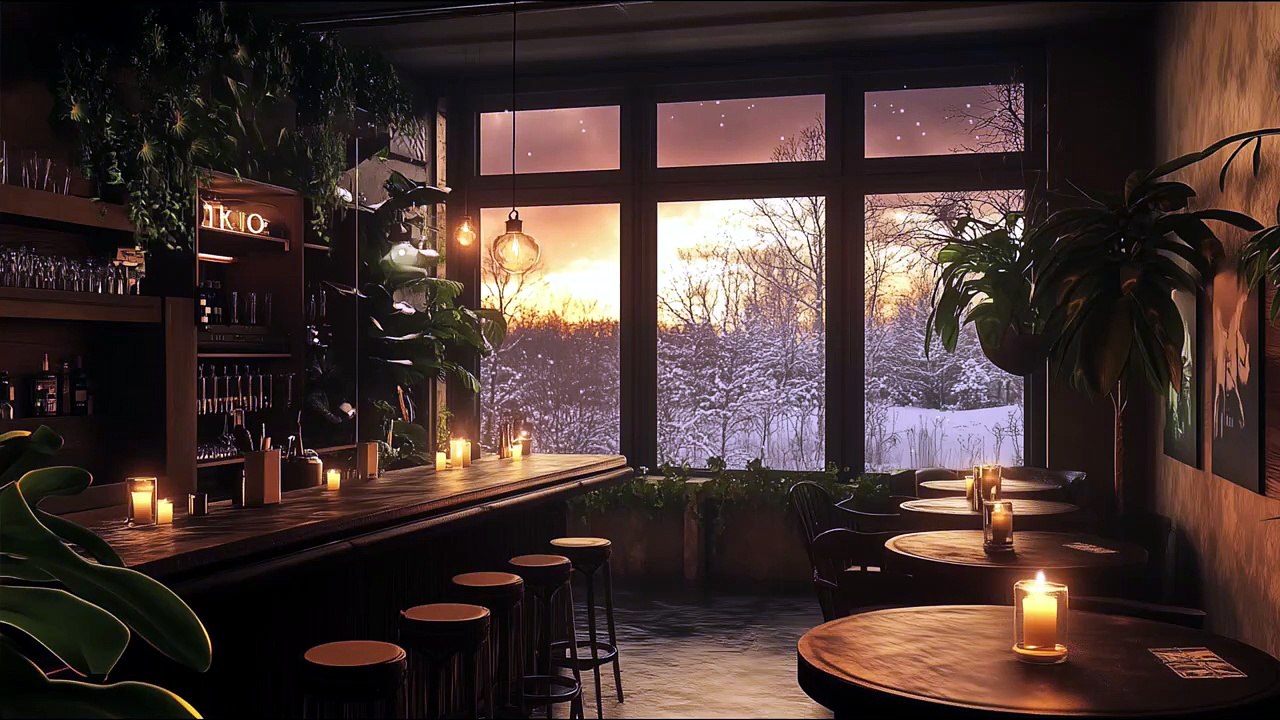 Douce ambiance hivernale café Douce jazz ❄️ Smooth jazz 🎷