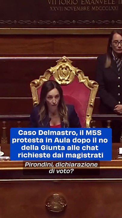 "Scontro in Parlamento: La Giunta dice no all'acquisizione delle chat, proteste del M5S"
