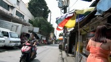 Dynamic Activities on Dumalay Street in Quezon City in the Philippines