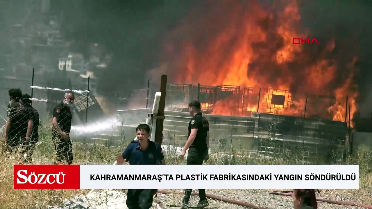Kahramanmaraş’ta plastik fabrikasındaki yangın söndürüldü