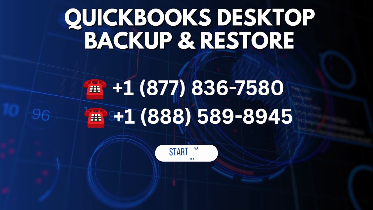 QuickBooks Desktop Backup & Restore: Call +1 877 836 7580 for Expert Support