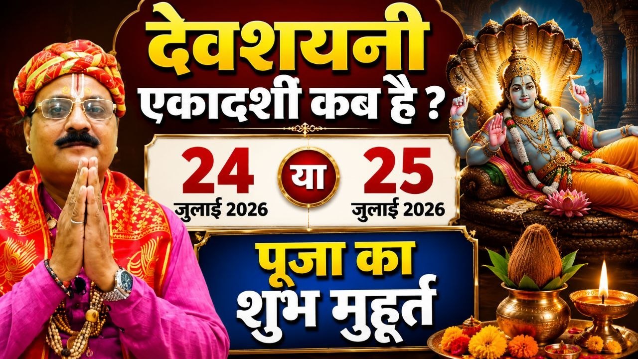 Devshayani Ekadashi Kab Hai 2026: 24 या 10 जुलाई 2026 देवशयनी एकादशी कब है, पूजा का शुभ मुहूर्त |