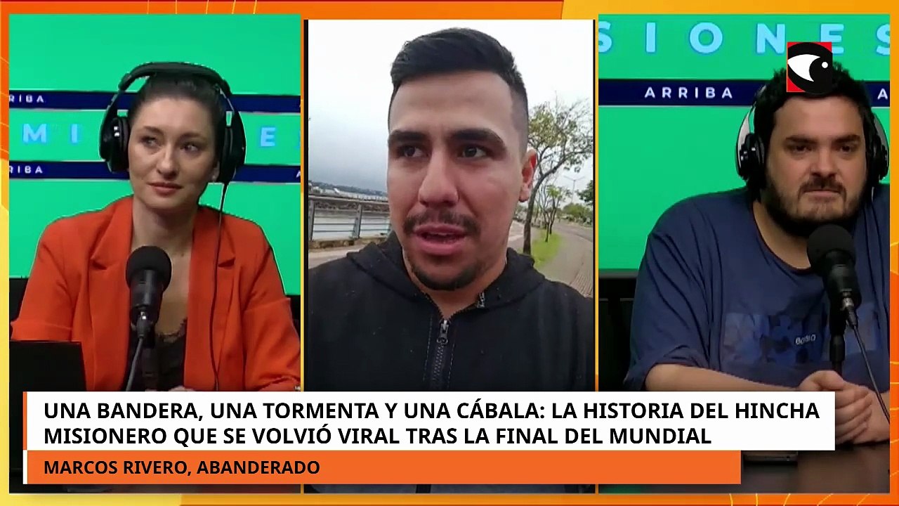 MARCOS RIVERO, ABANDERADO, DESAFIARON EL TEMPORAL TRAS LA FINAL DEL MUNDIAL Y SE VOLVIERON VIRALES