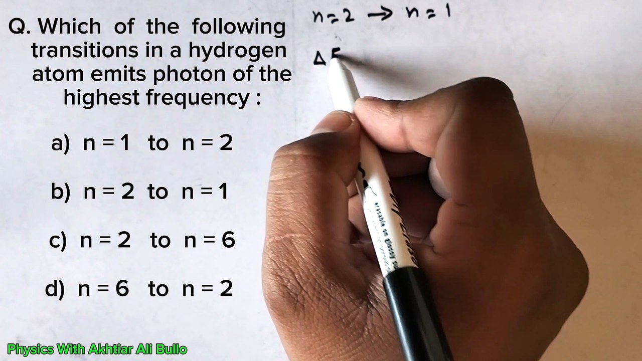 Which of the following transitions in a hydrogen atom emits photon of the highest frequency