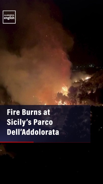 Fire Burns at Sicily’s Parco Dell’Addolorata