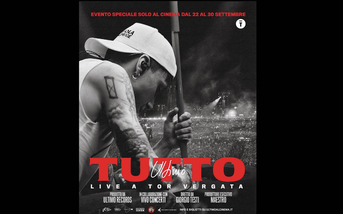 Ultimo: il concerto più grande di sempre in Italia al cinema il 22 settembre. Il trailer del film