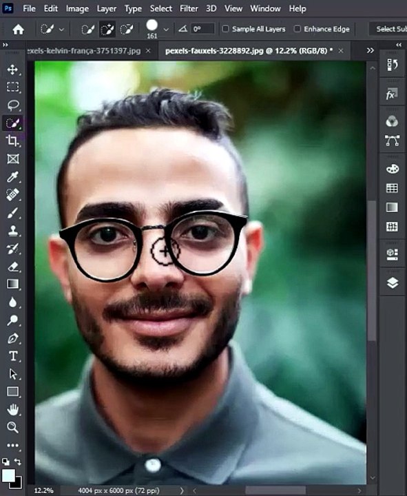 How to change glasses color in Photoshop
