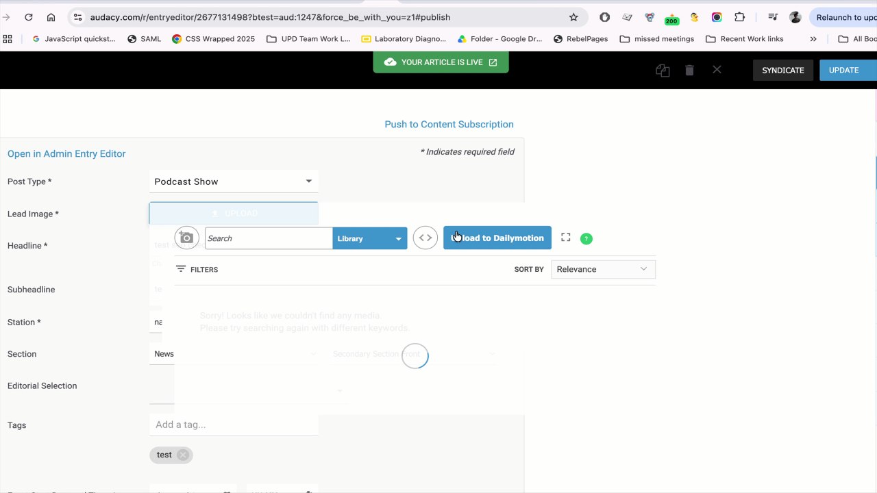 dailymotion rm test upload new approach 1
