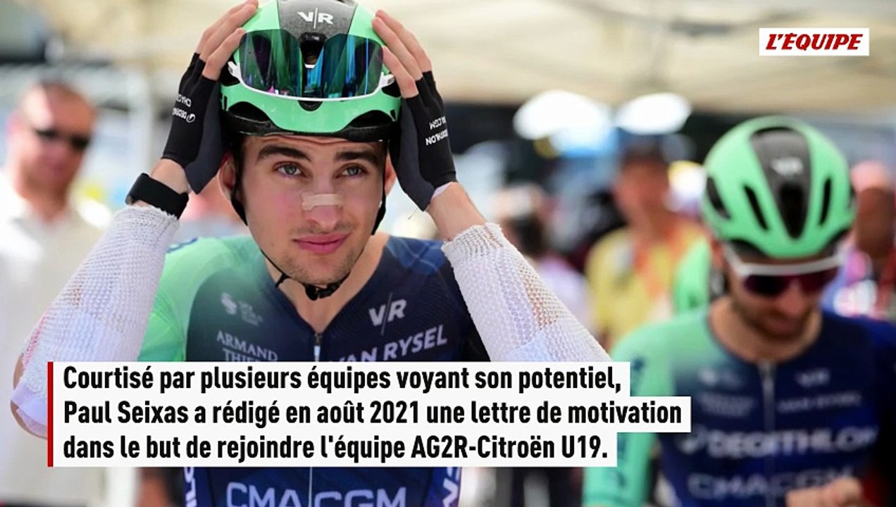La lettre de motivation rédigée par Paul Seixas en 2021 pour rejoindre l'équipe juniors d'AG2R : « J'ai du potentiel, mais encore beaucoup à apprendre » - Cyclisme - Decathlon-CMA CGM
