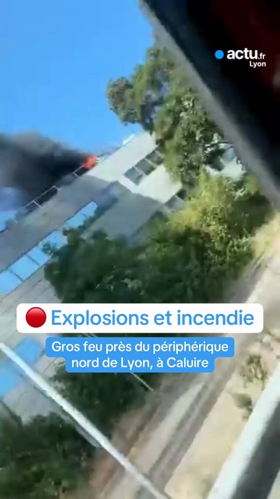 Explosions et incendie tout près du périphérique de Lyon, les pompiers déployés en urgence