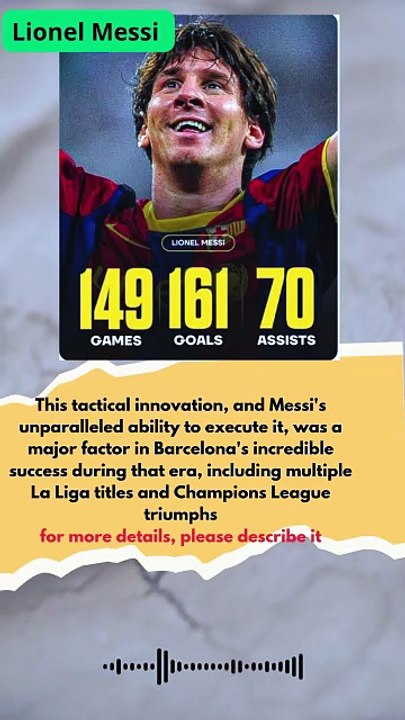 Lionel Messi scored 161 goals while playing as a false 9 #football