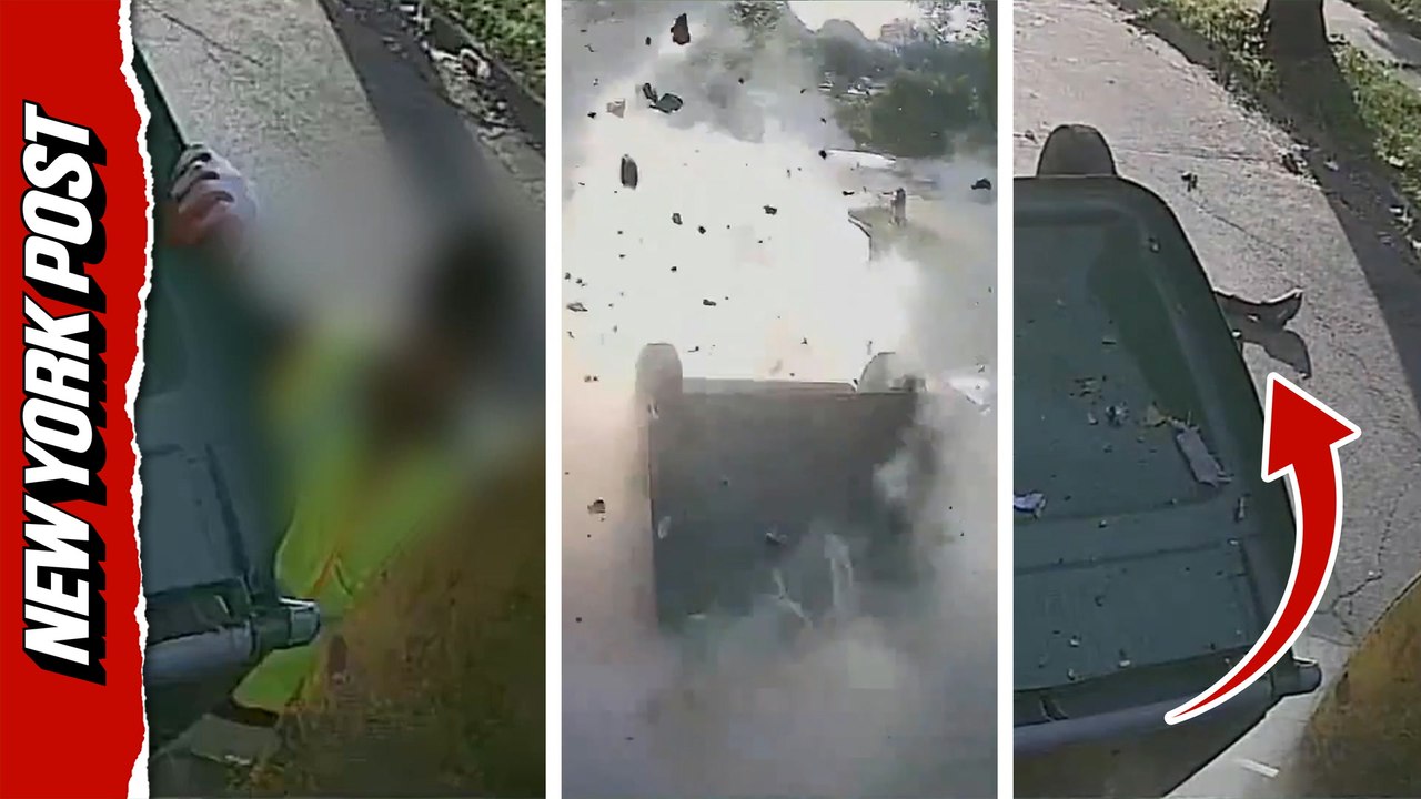 Security camera captures harrowing moment oxyge...