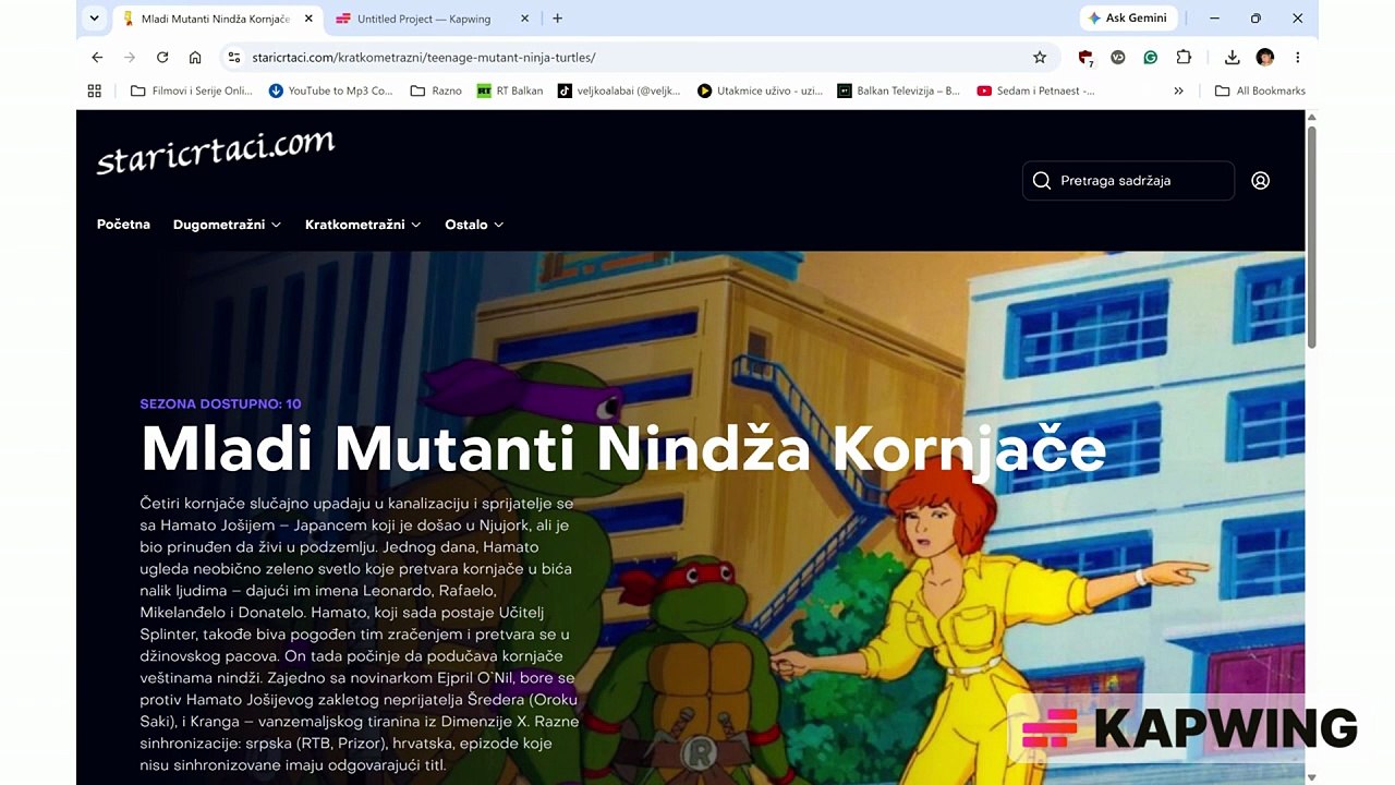 TMNT staricrtaci online epizode 1987