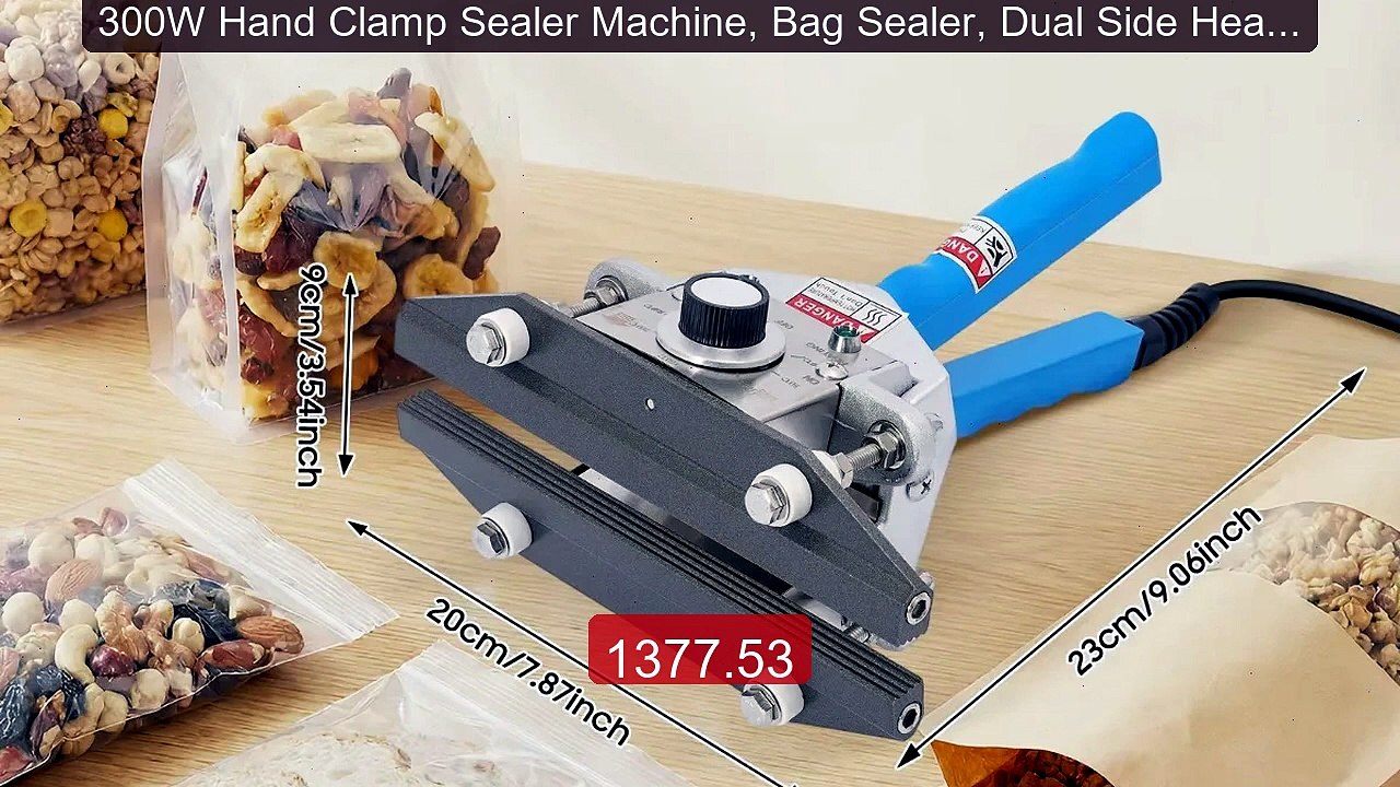 300W Hand Clamp Sealer Machine, Bag Sealer, Dual Side Heat Sea... -- Best Buy 2026 | Great Quality!