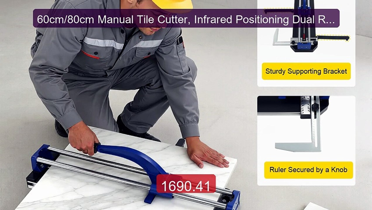 60cm/80cm Manual Tile Cutter, Infrared Positioning Dual Rai... -- Top Pick 2026 | Unbeatable Price!