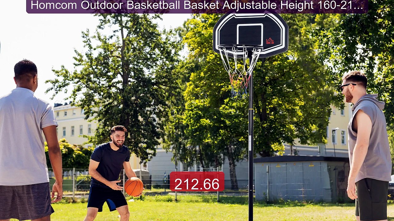 Homcom Outdoor Basketball Basket Adjustable Height 160-210 cm... -- Amazing Value 2026 | Must Have!