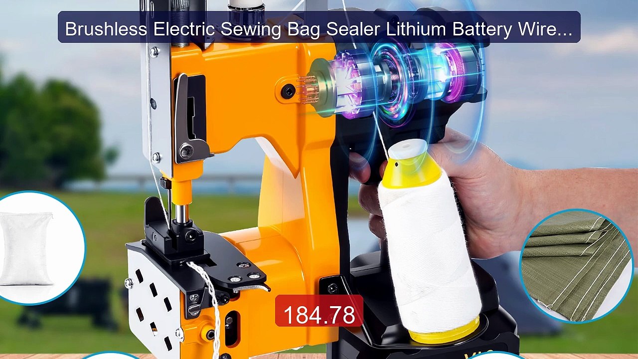 Brushless Electric Sewing Bag Sealer Lithium Battery Wireless... -- Amazing Value 2026 | Must Have!