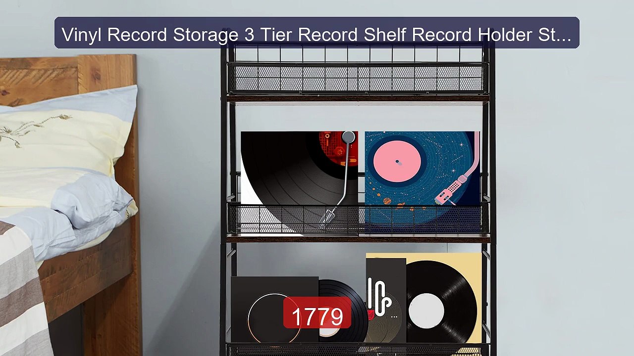 Vinyl Record Storage 3 Tier Record Shelf Record Holder Store A... -- Best Buy 2026 | Great Quality!