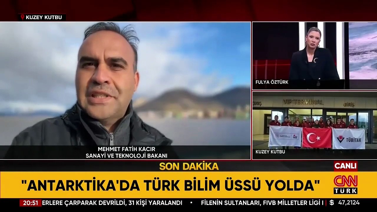 Bakan Kacır, Kuzey Kutbu’ndan CNN Türk yayınına bağlandı: İklim değişikliği gündemimizde