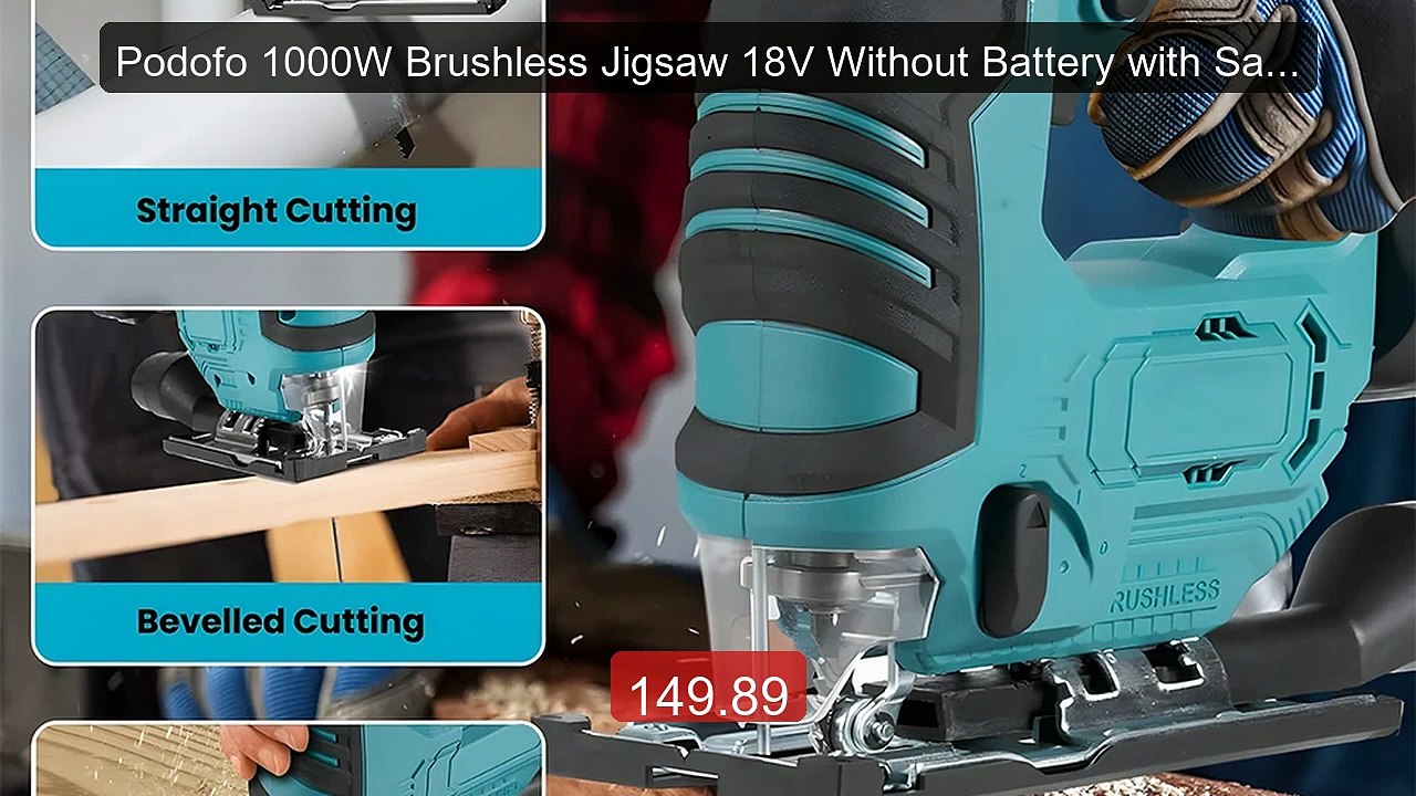 Podofo 1000W Brushless Jigsaw 18V Without Battery with Saw Bl... -- Amazing Value 2026 | Must Have!