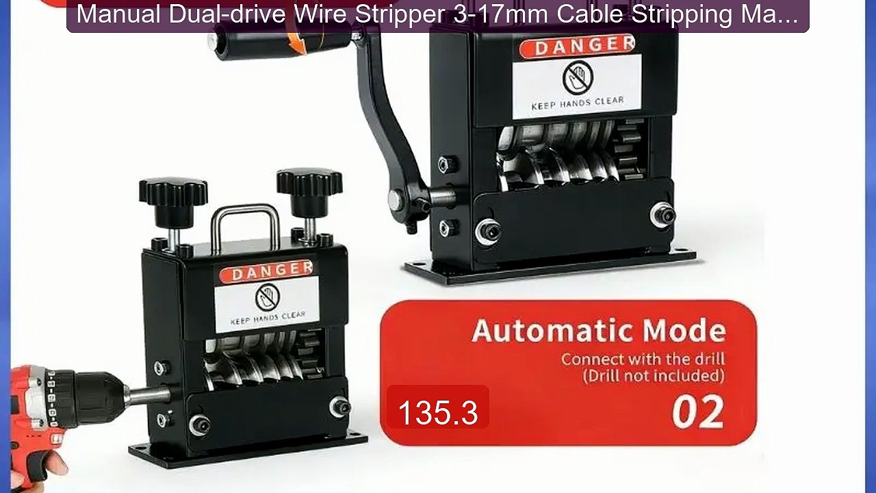 Manual Dual-drive Wire Stripper 3-17mm Cable Stripping Machine with... -- Top Rated 2026 | Buy Now!