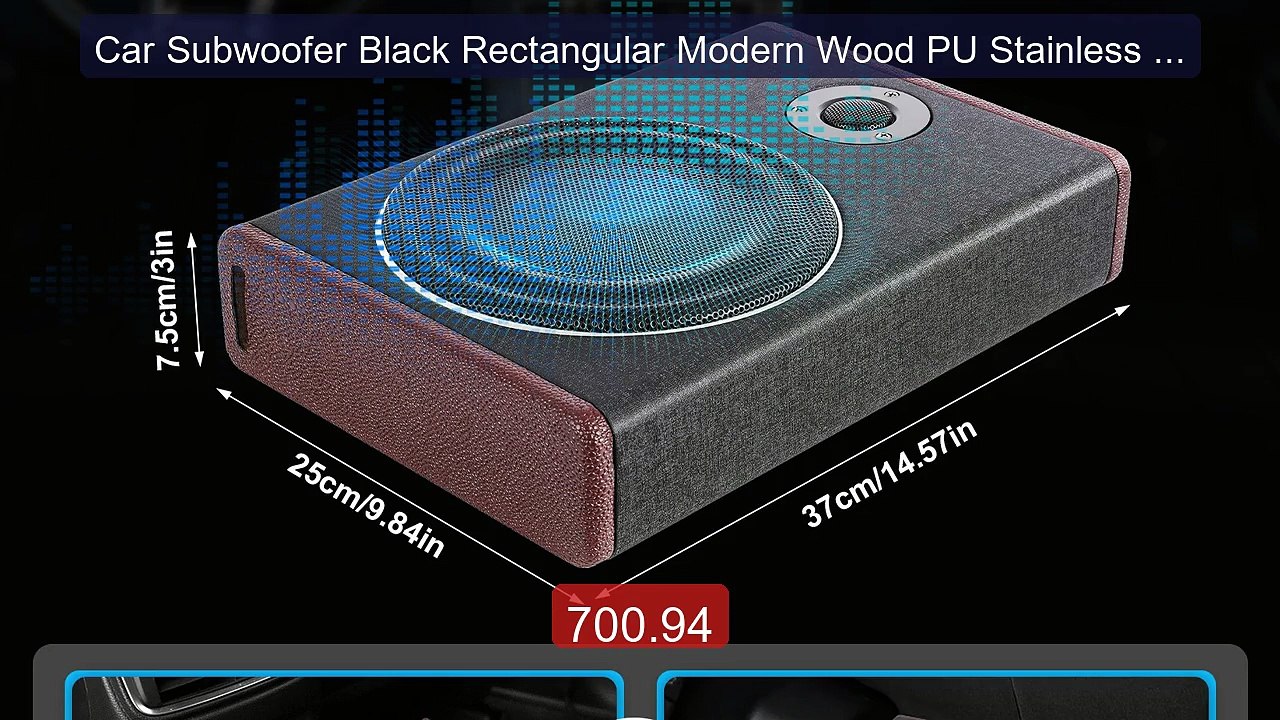 Car Subwoofer Black Rectangular Modern Wood PU Stainless St... -- Top Pick 2026 | Unbeatable Price!
