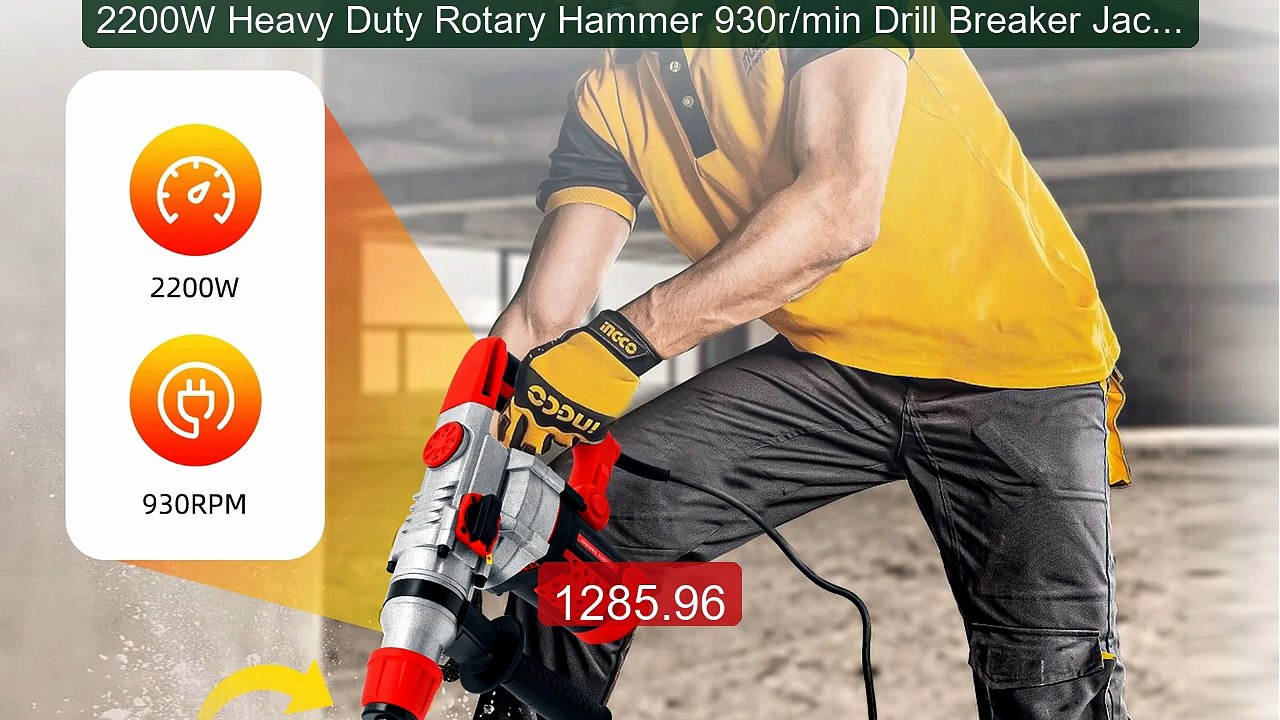 2200W Heavy Duty Rotary Hammer 930r/min Drill Breaker Jackhamm... -- Best Buy 2026 | Great Quality!
