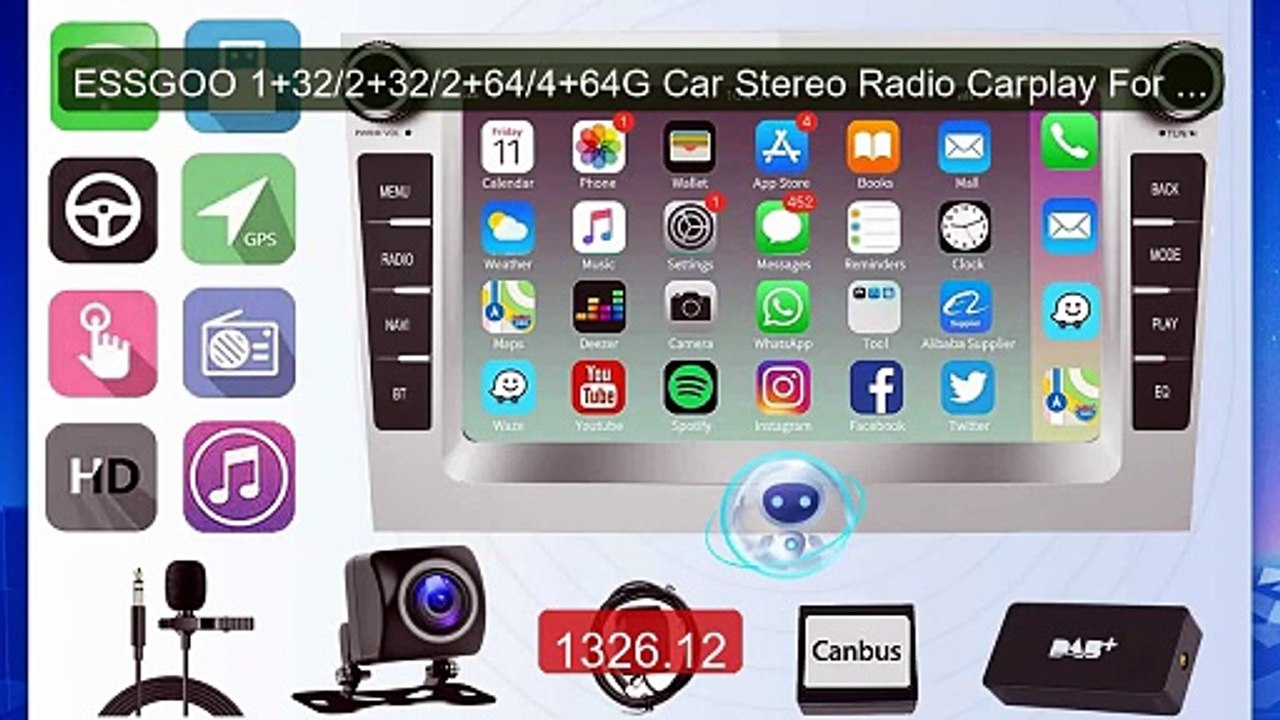 ESSGOO 1+32/2+32/2+64/4+64G Car Stereo Radio Carplay For Vauxh... -- Hot Deal 2026 | Limited Offer!