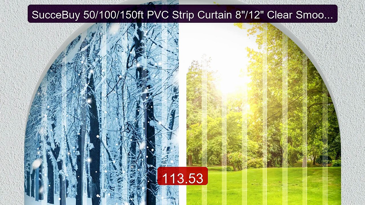 SucceBuy 50/100/150ft PVC Strip Curtain 8"/12" Clear Smooth Pl... -- Hot Deal 2026 | Limited Offer!