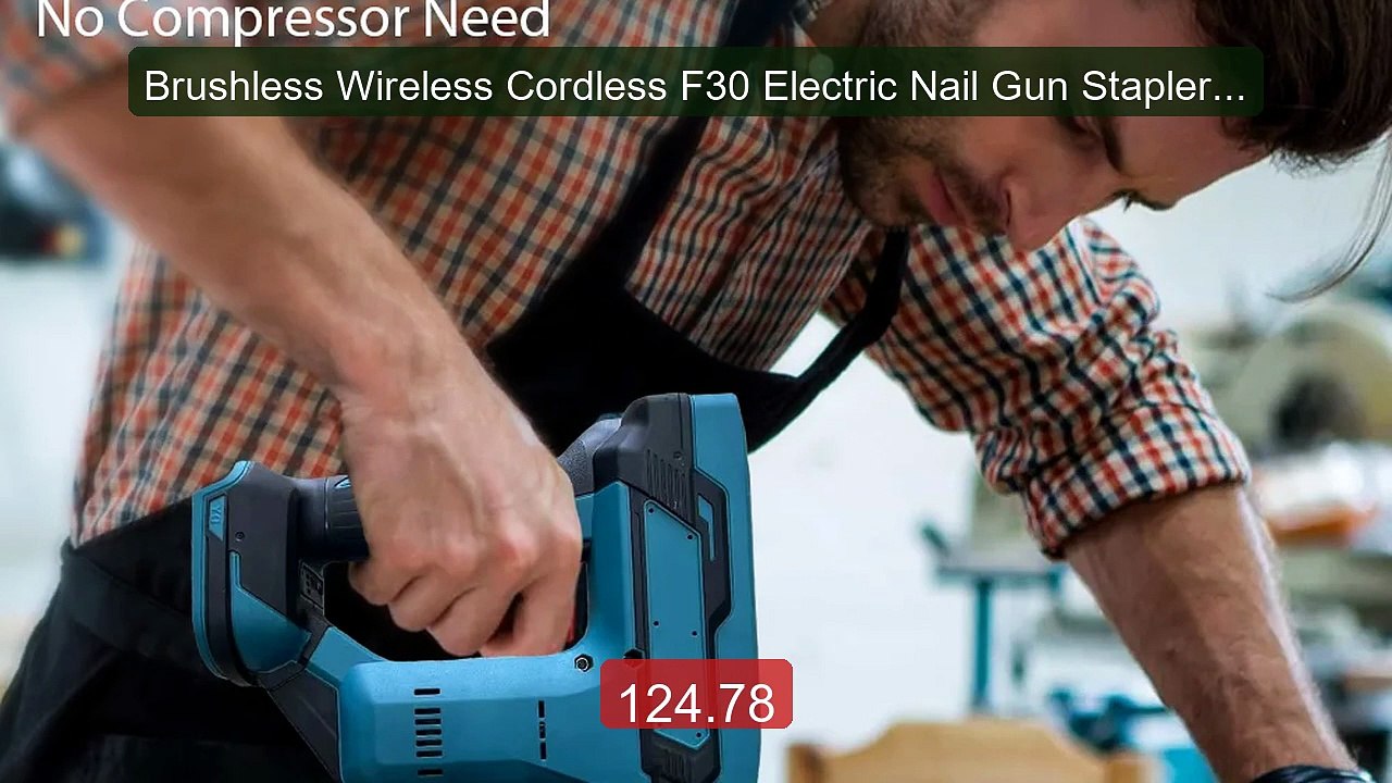 Brushless Wireless Cordless F30 Electric Nail Gun Stapler Nailer Wo... -- Top Rated 2026 | Buy Now!