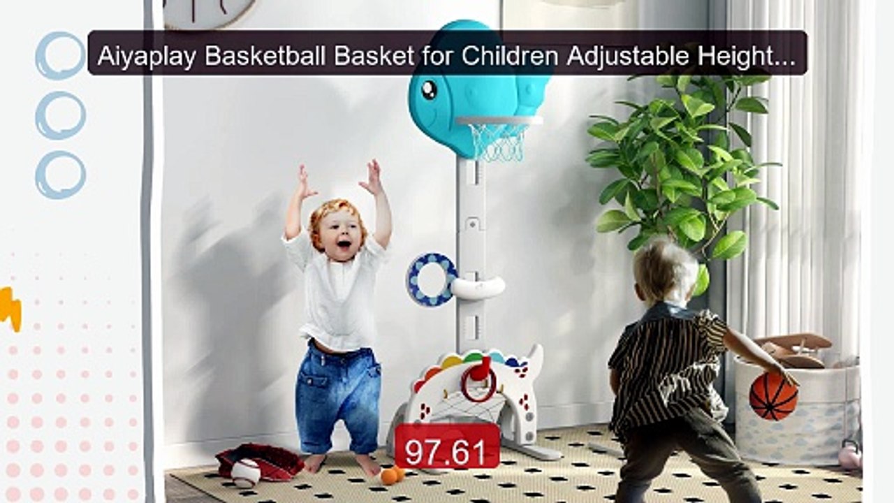 Aiyaplay Basketball Basket for Children Adjustable Height with Foo... -- Best Deal 2026 | Shop Now!