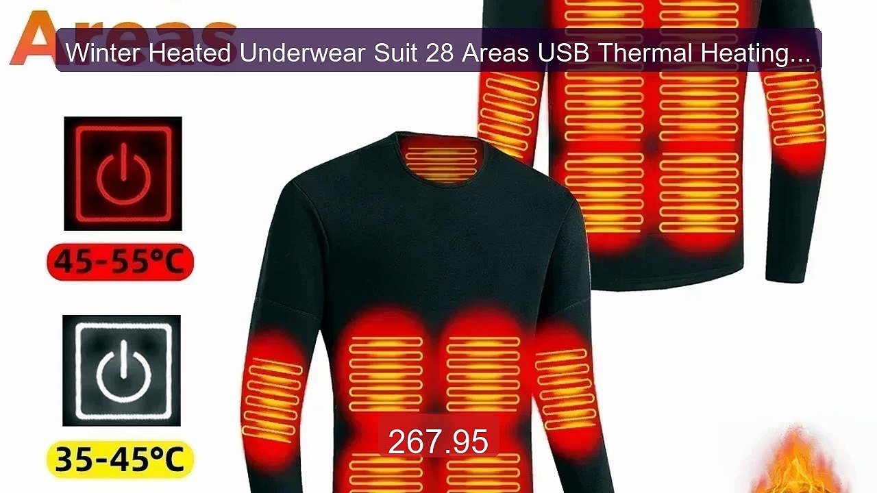 Winter Heated Underwear Suit 28 Areas USB Thermal Heating Moto War... -- Best Deal 2026 | Shop Now!