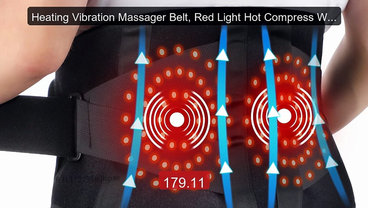 Heating Vibration Massager Belt, Red Light Hot Compress Waist Supp... -- Best Deal 2026 | Shop Now!