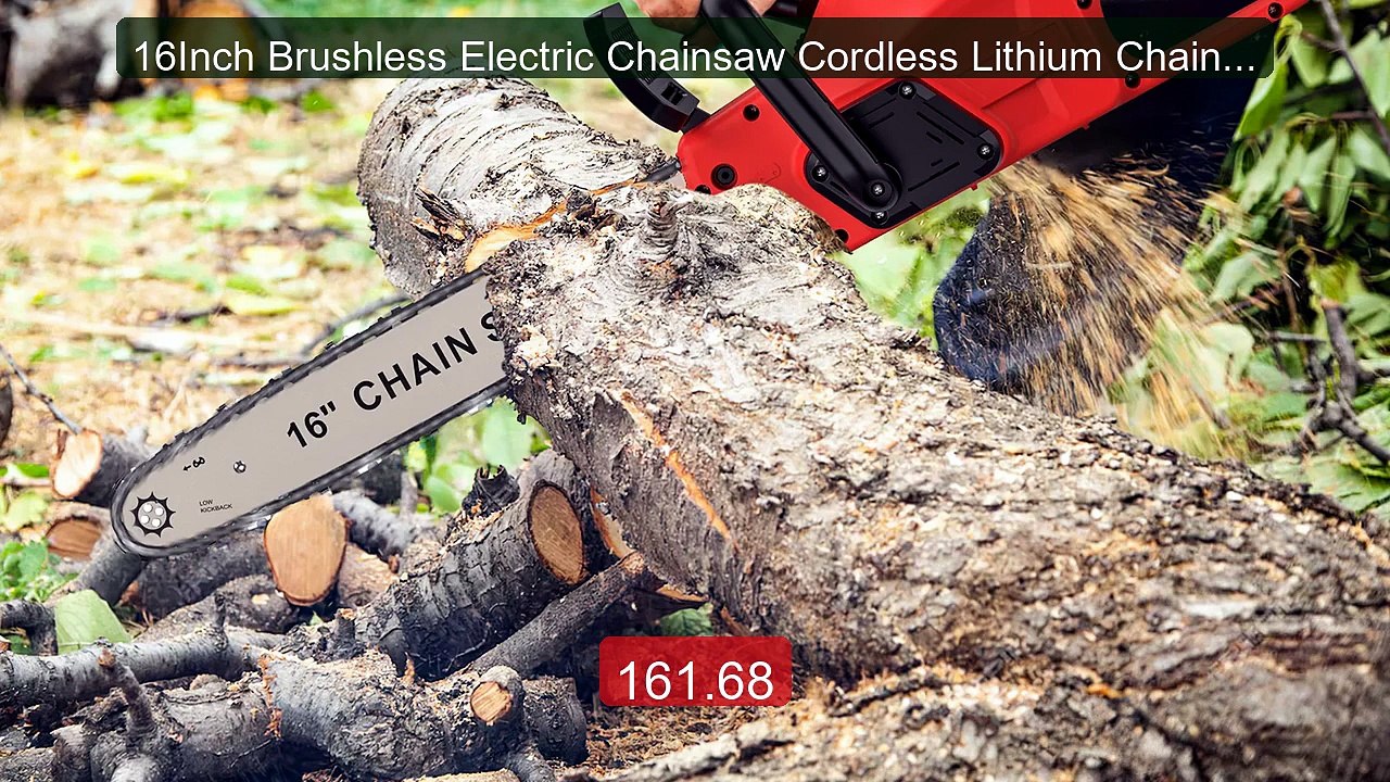 16Inch Brushless Electric Chainsaw Cordless Lithium Chainsaw ... -- Amazing Value 2026 | Must Have!