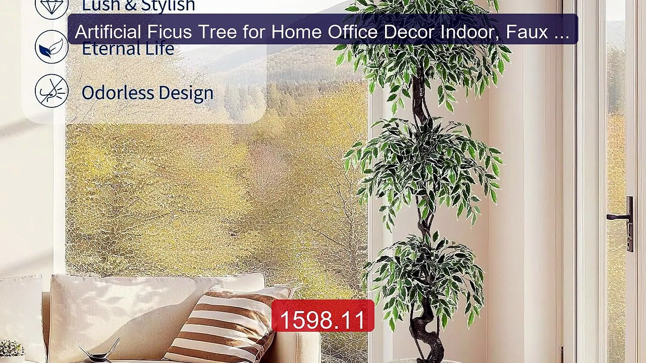 Artificial Ficus Tree for Home Office Decor Indoor, Faux Floor Tree... -- Top Rated 2026 | Buy Now!