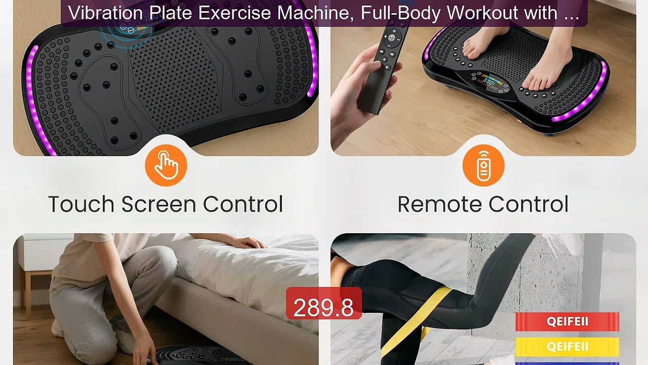 Vibration Plate Exercise Machine, Full-Body Workout with 4 Res... -- Best Buy 2026 | Great Quality!