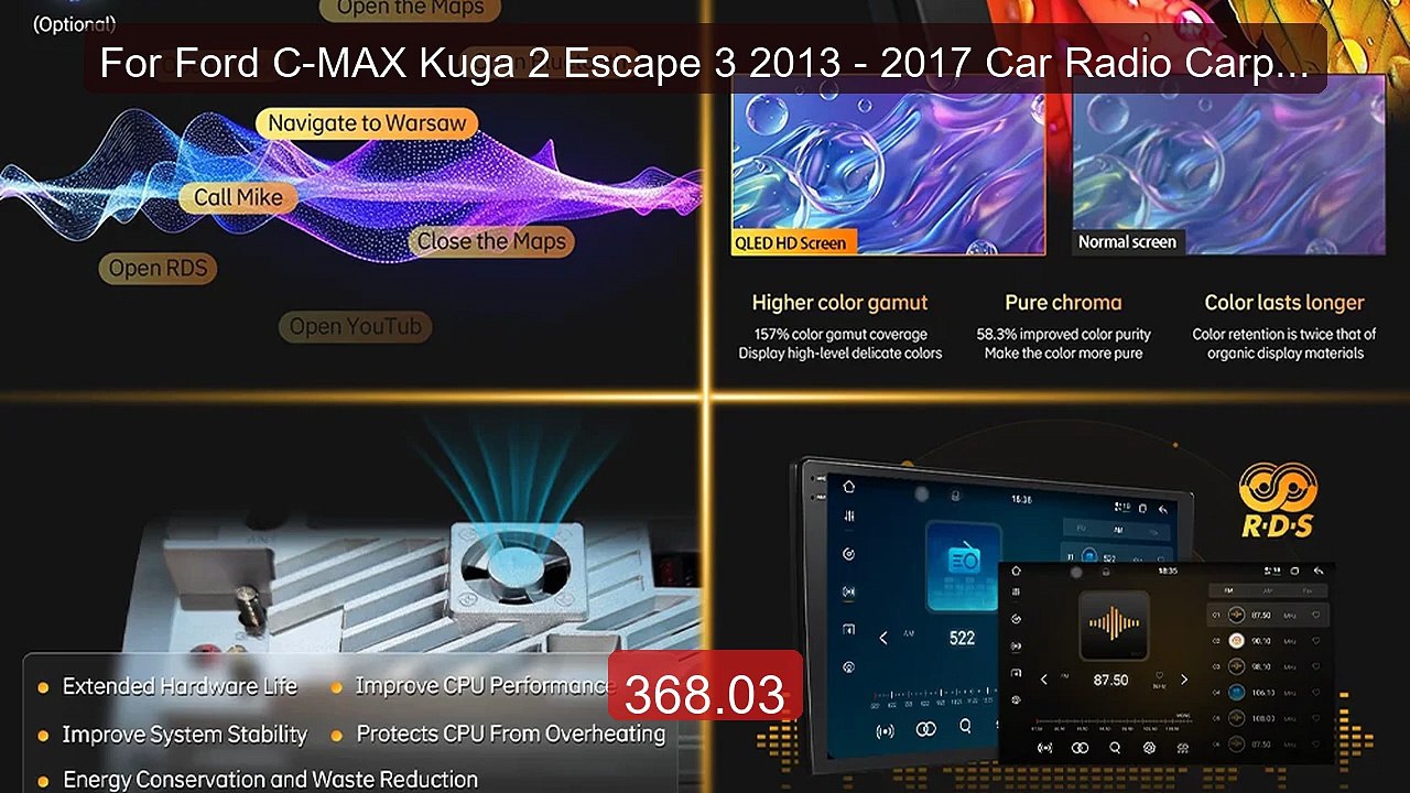 For Ford C-MAX Kuga 2 Escape 3 2013 - 2017 Car Radio Carpla... -- Top Pick 2026 | Unbeatable Price!