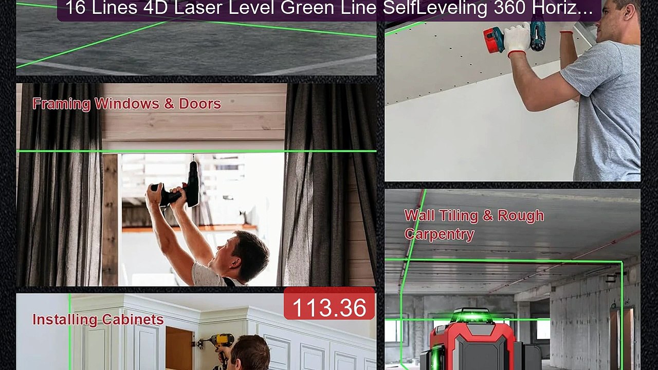 16 Lines 4D Laser Level Green Line SelfLeveling 360 Horizontal & Ve... -- Top Rated 2026 | Buy Now!