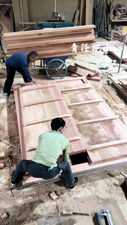 Wooden door making process ||| Wooden door making process #bamboocraft #woodenhousebuilding #bambooproducts #WorldCupChatting