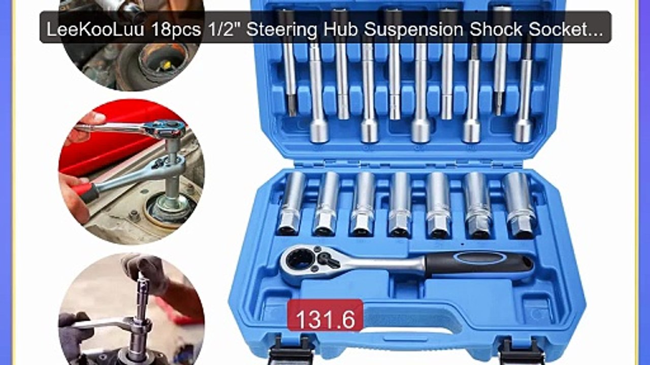 LeeKooLuu 18pcs 1/2" Steering Hub Suspension Shock Socket T... -- Top Pick 2026 | Unbeatable Price!