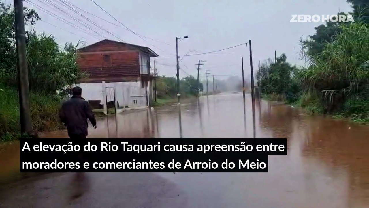 Rio Taquari avança e deixa sete famílias fora de casa em Arroio do Meio